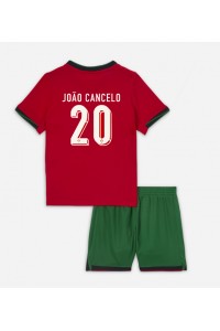 Fotbalové Dres Portugalsko Joao Cancelo #20 Dětské Domácí Oblečení ME 2024 Krátký Rukáv (+ trenýrky)